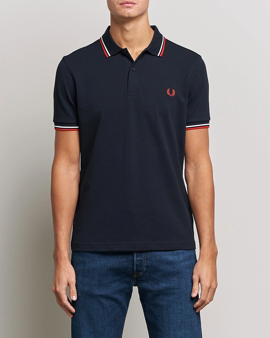 Herren | Poloshirt | Fred Perry | Twin Tipped Polo Shirt Navy
