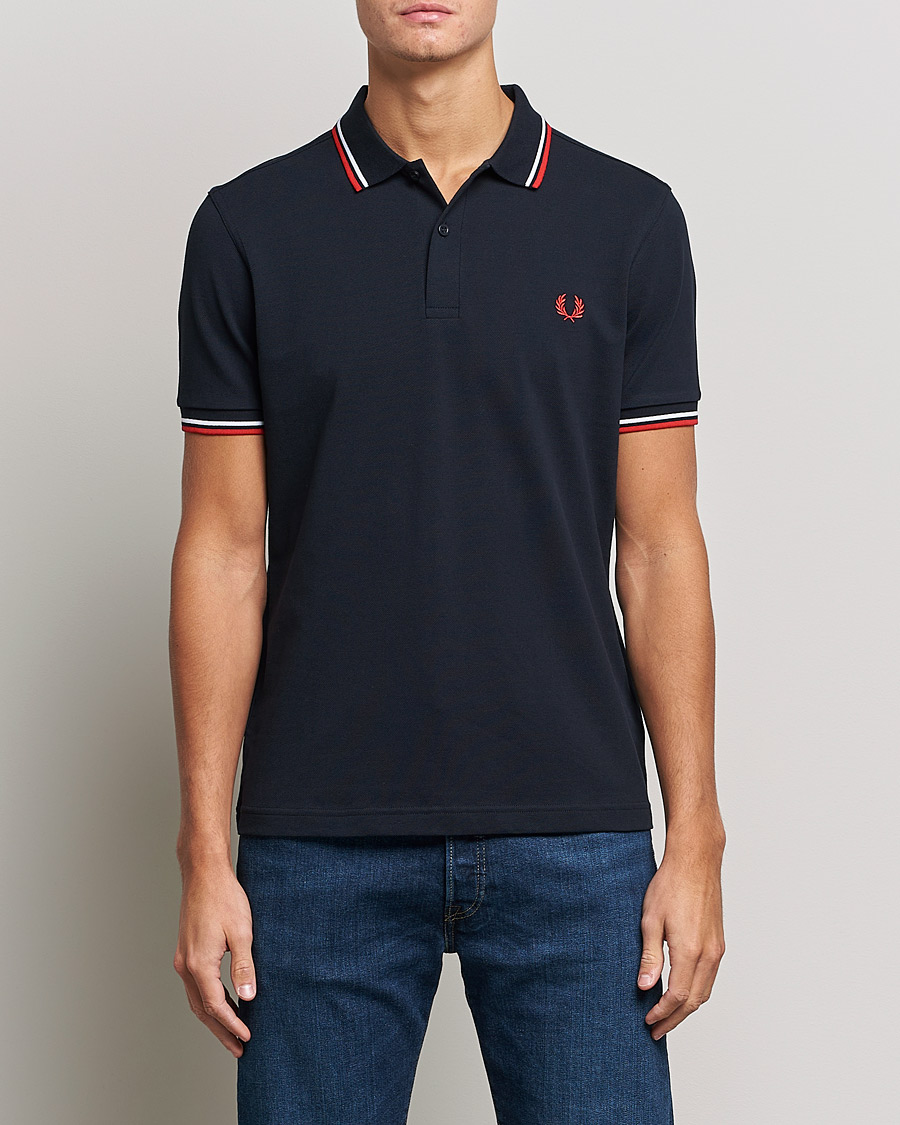 Herren | Fred Perry | Fred Perry | Twin Tipped Polo Shirt Navy