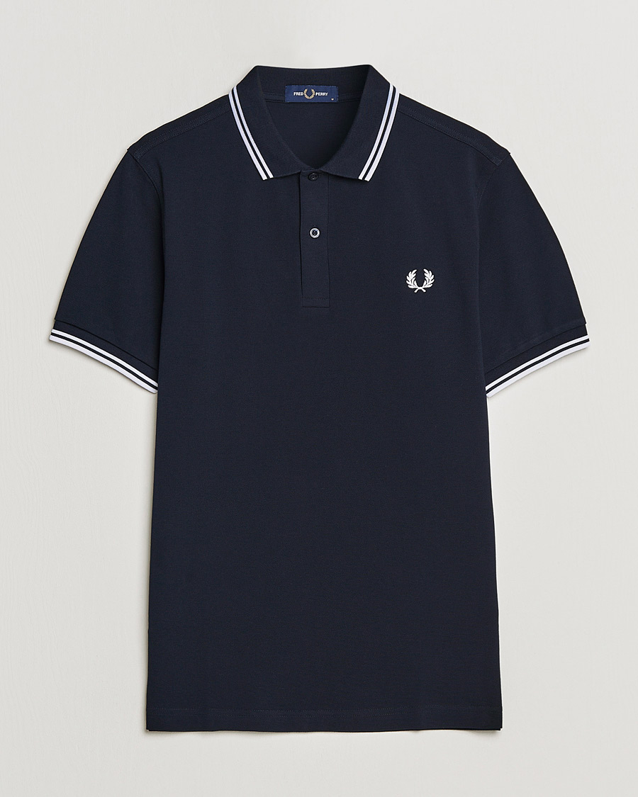 Herren |  | Fred Perry | Twin Tip Polo Navy/White