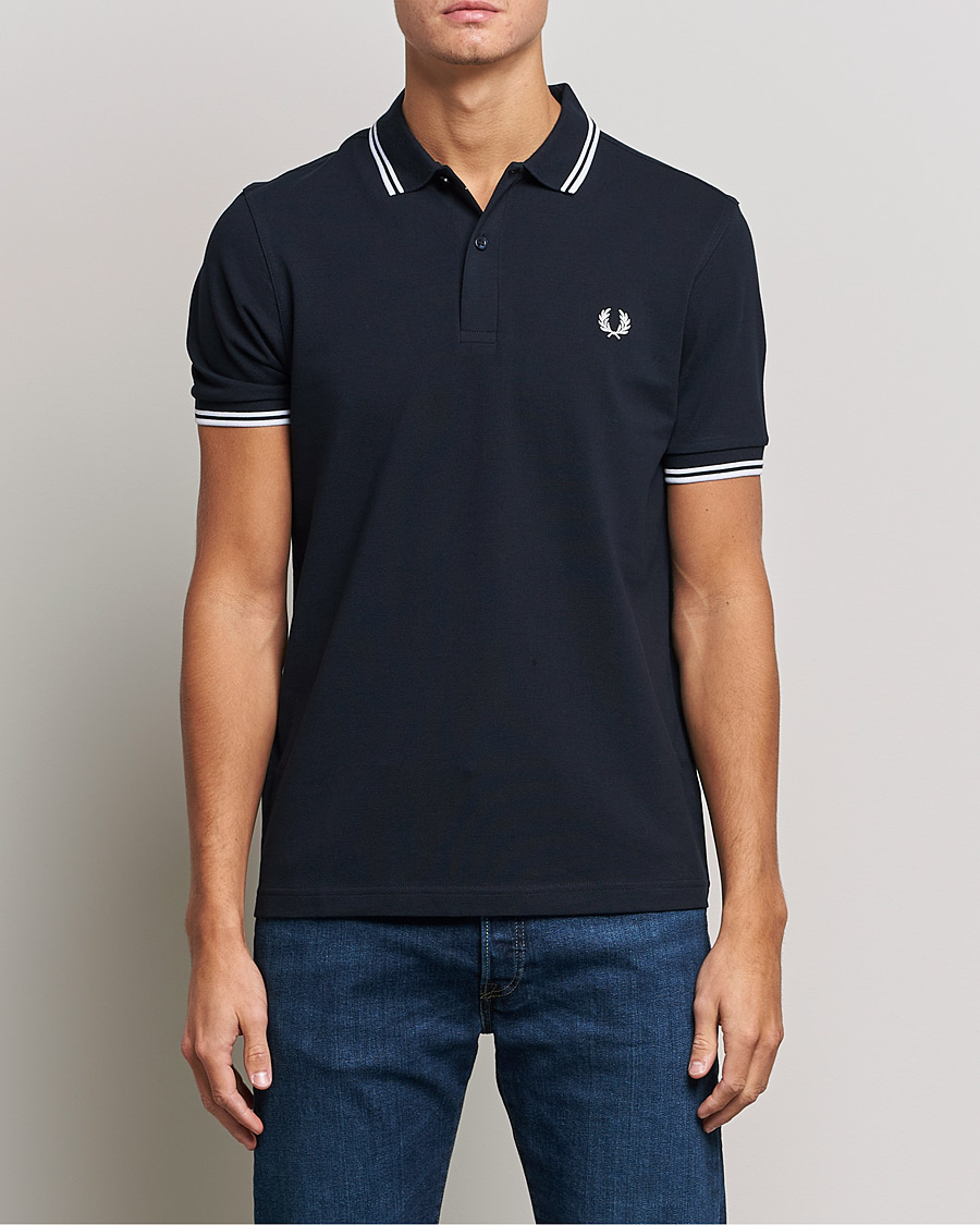 Herren | Fred Perry | Fred Perry | Twin Tipped Polo Shirt Navy/White