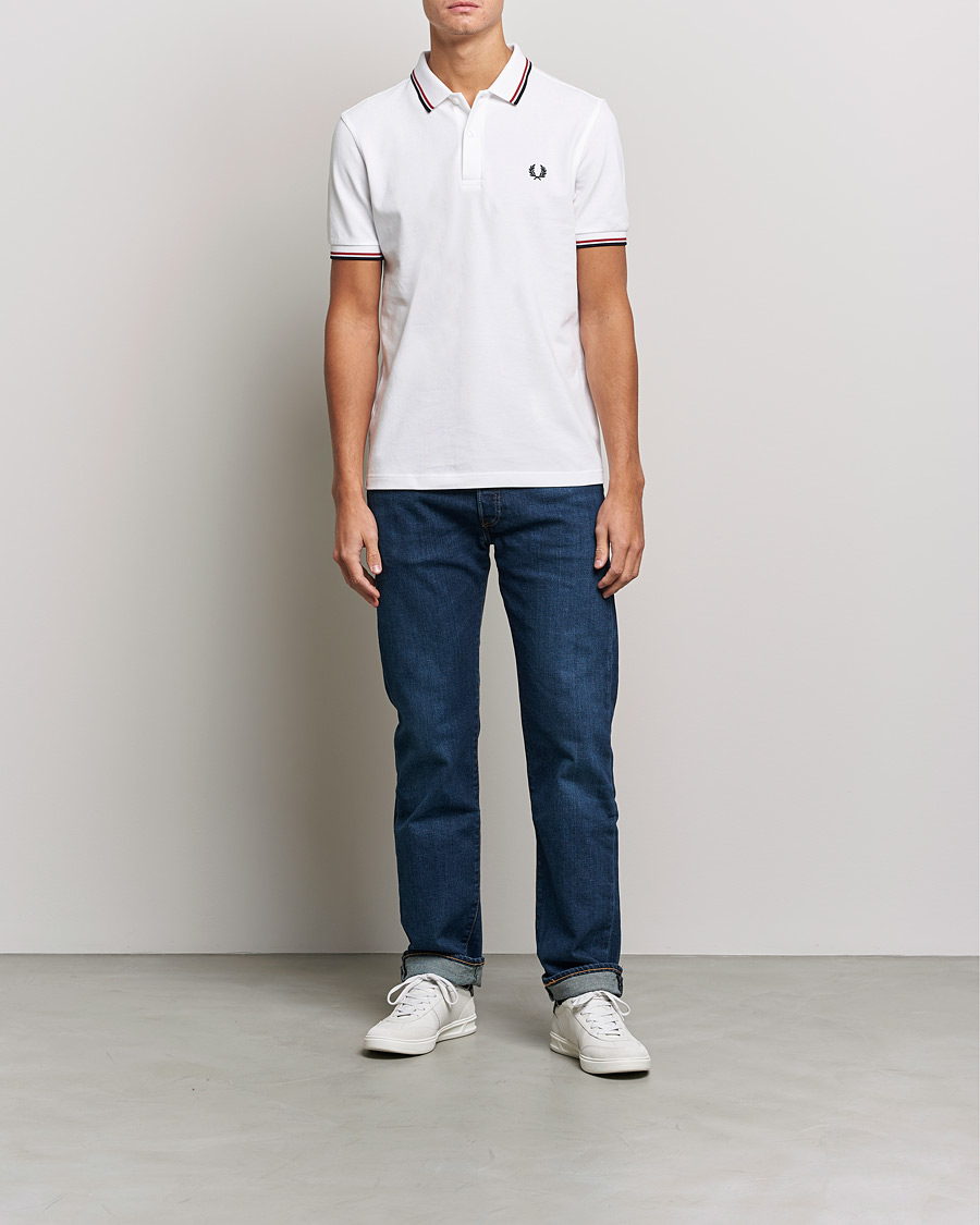 Herren | Poloshirts | Fred Perry | Twin Tipped Polo Shirt White