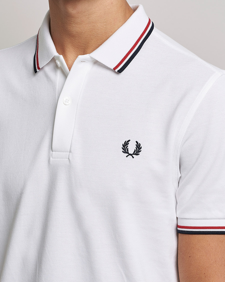 Fred Perry Twin Tipped Polo Shirt White