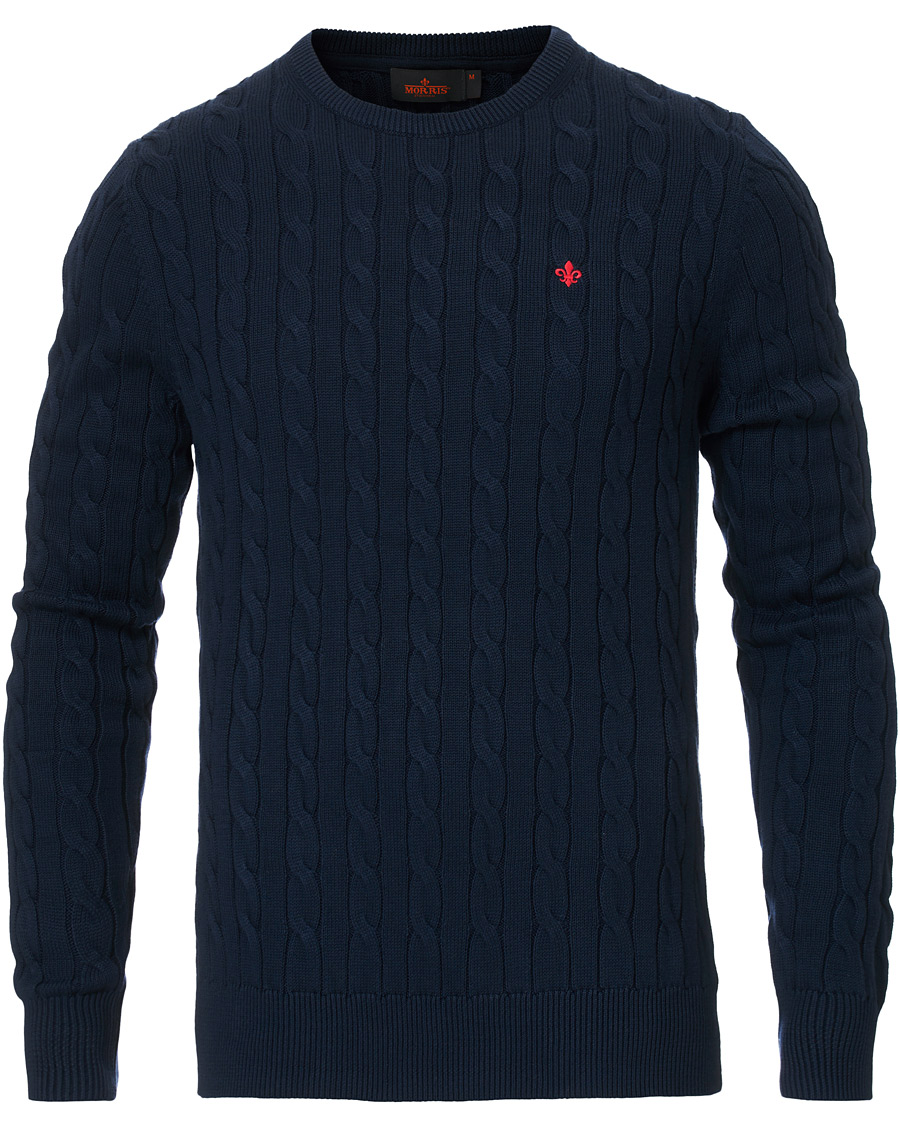 Herren | Pullover | Morris | Pima Cotton Cable Navy