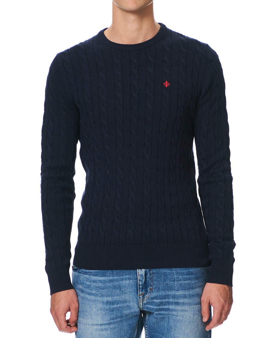 Herren | Pullover | Morris | Pima Cotton Cable Navy
