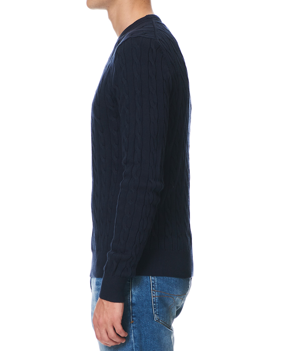 Herren | Pullover | Morris | Pima Cotton Cable Navy