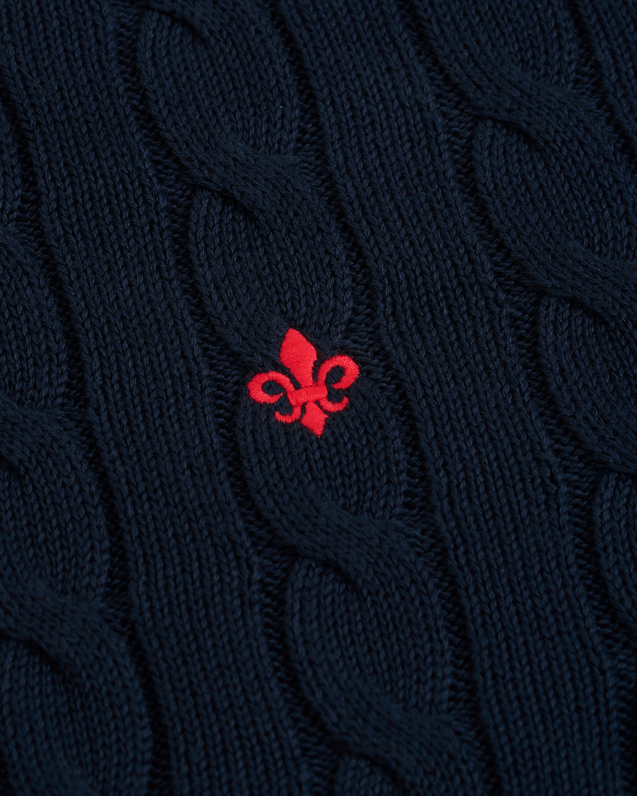 Herren | Pullover | Morris | Pima Cotton Cable Navy