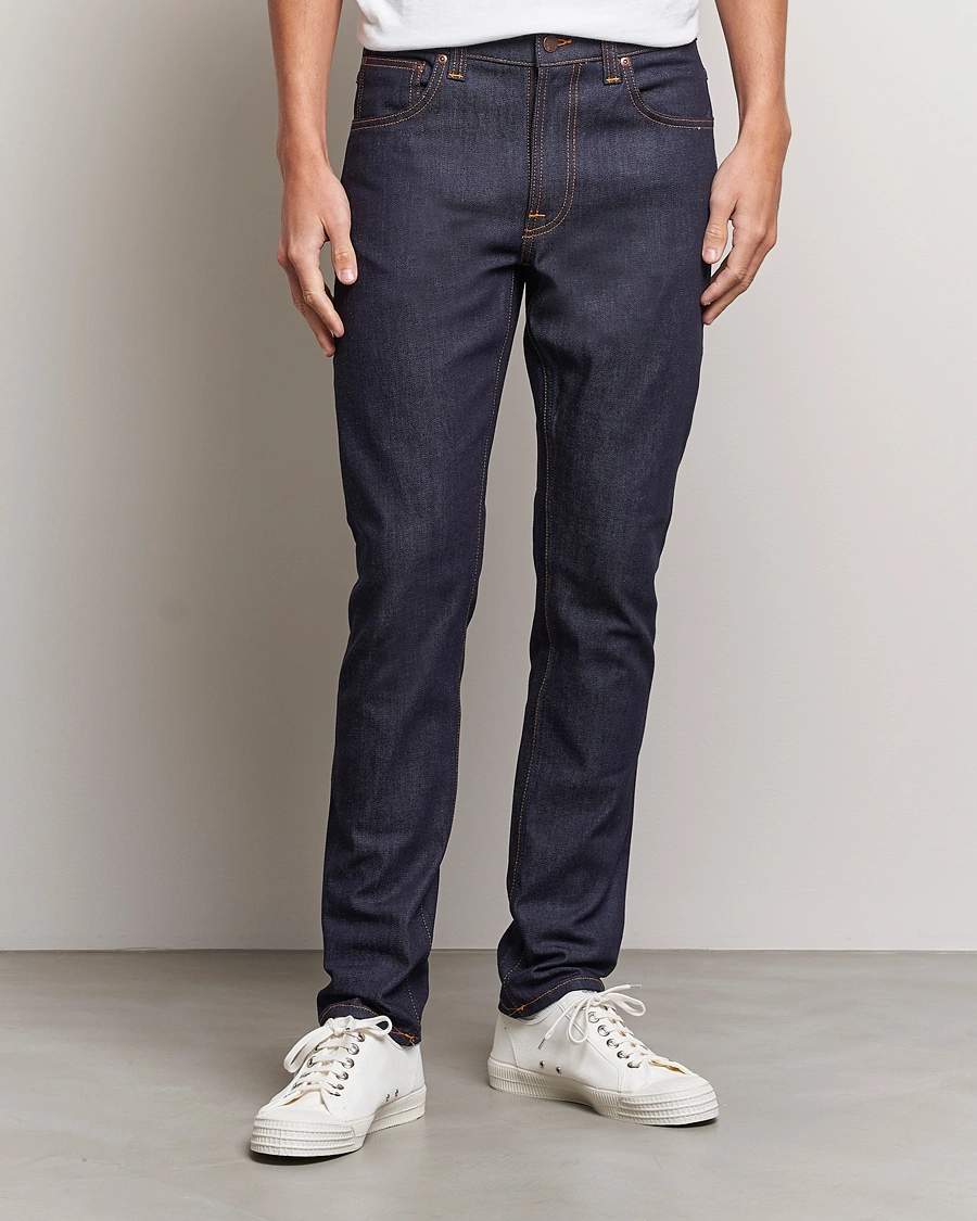 Herren | Blaue jeans | Nudie Jeans | Lean Dean Organic Slim Fit Stretch Jeans Dry 16 Dips