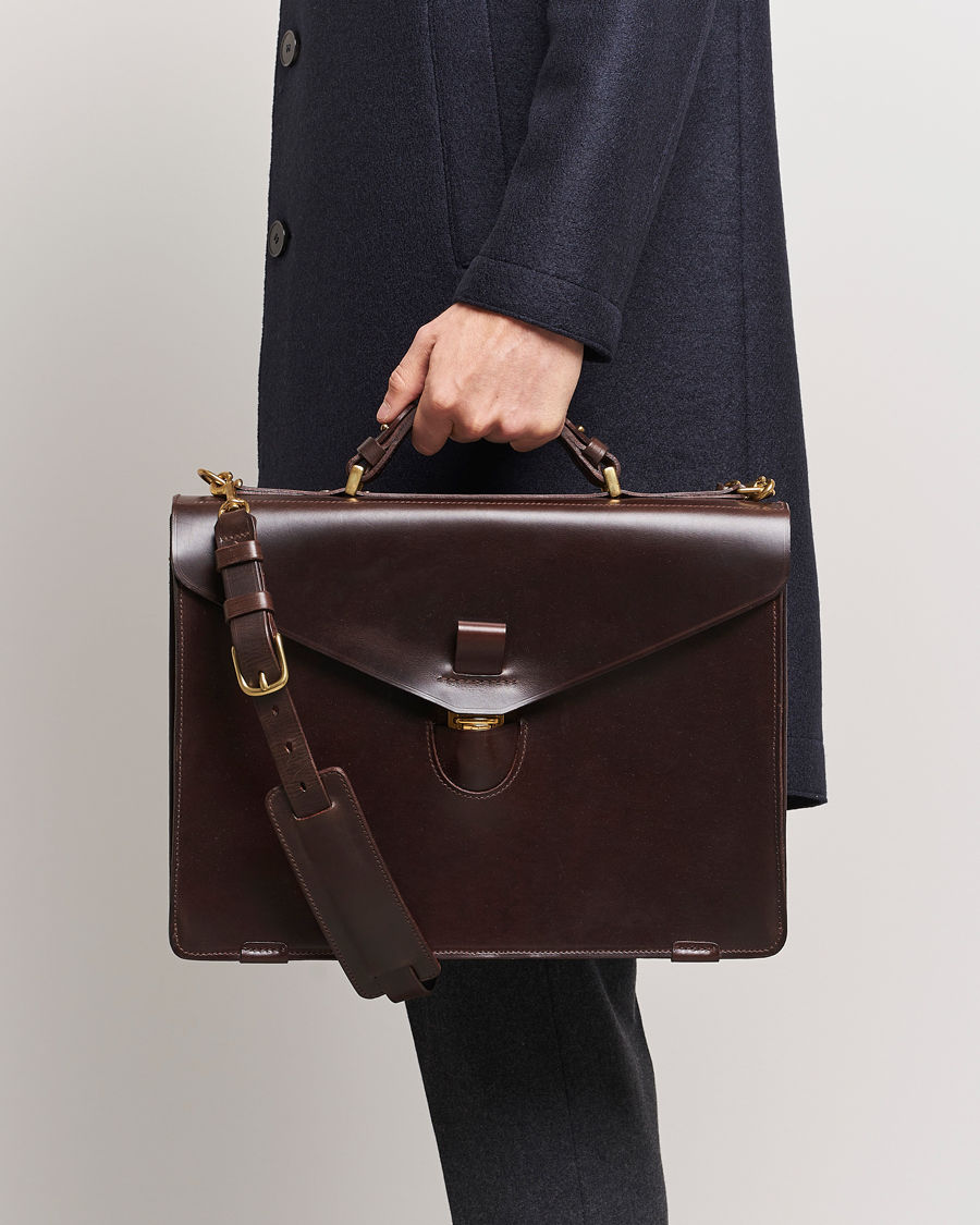 Herren | Accessoires | Tärnsjö Garveri | TG1873 Briefcase Dark Brown