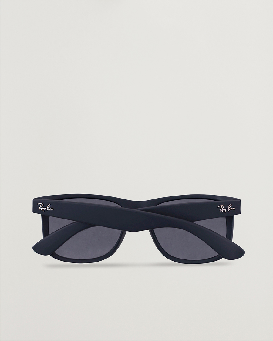 Herren | Sonnenbrillen | Ray-Ban | 0RB4165 Justin Polarized Wayfarer Sunglasses Black/Grey