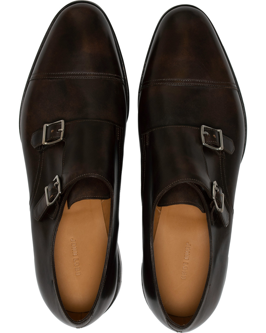 Herren | John Lobb William Double Monkstrap Dark Brown Misty Calf | John Lobb | William Double Monkstrap Dark Brown Misty Calf