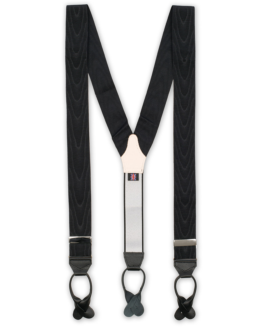 Herren | Albert Thurston Moire Braces 40 mm Black | Albert Thurston | Moire Braces 40 mm Black