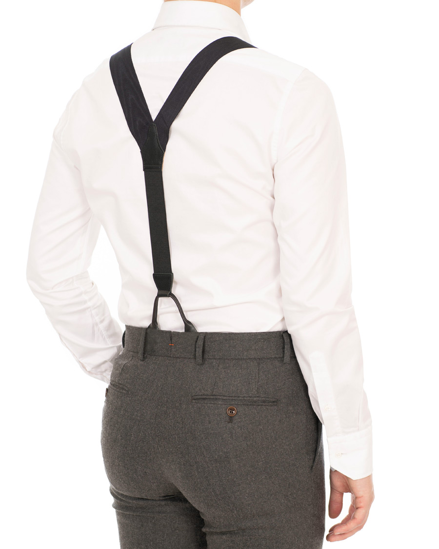 Herren | Albert Thurston Moire Braces 40 mm Black | Albert Thurston | Moire Braces 40 mm Black