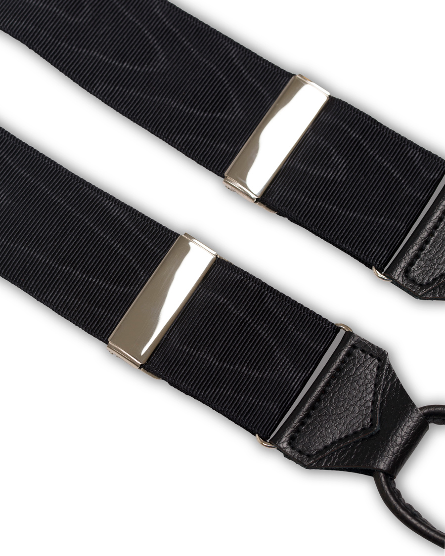 Herren | Albert Thurston Moire Braces 40 mm Black | Albert Thurston | Moire Braces 40 mm Black