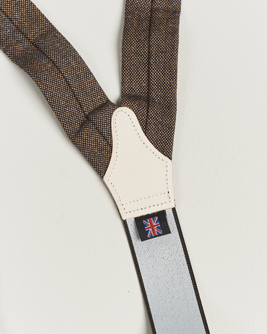 Herren | Hosenträger | Albert Thurston | Donegal Tweed Braces 40mm Dark Brown