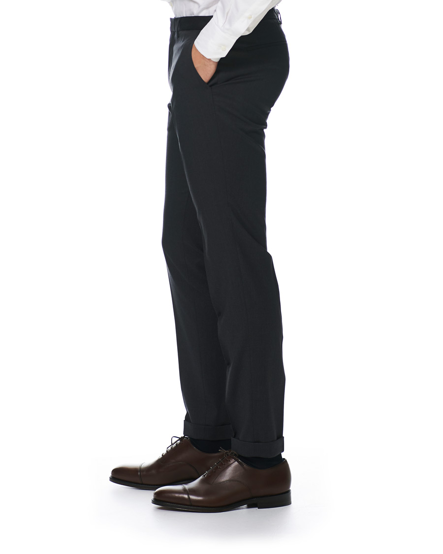 Herren | Hosen | BOSS BLACK | BOSS Wave Slim Fit Wool Trousers Charcoal