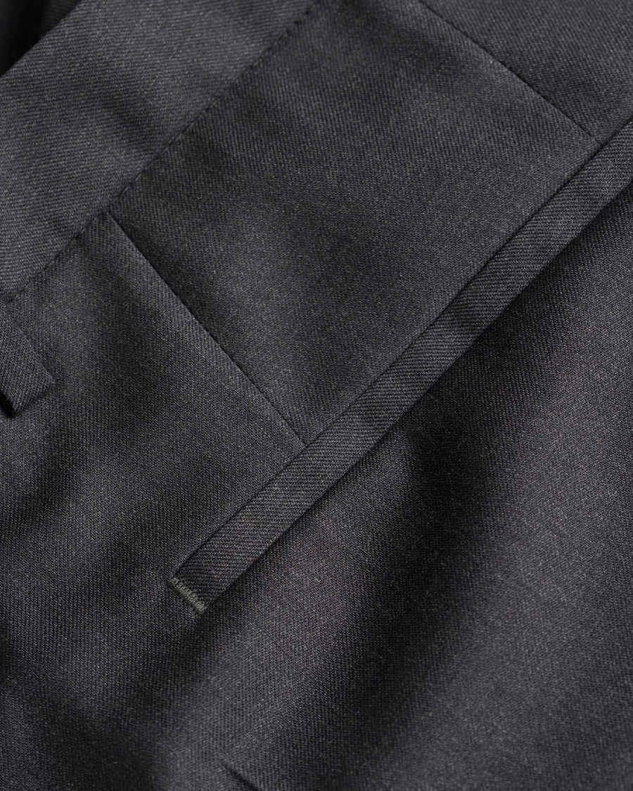 Herren | Hosen | BOSS BLACK | BOSS Wave Slim Fit Wool Trousers Charcoal