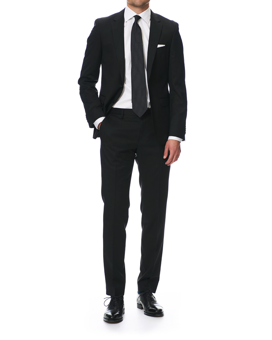 Herren | Hosen | BOSS BLACK | BOSS Gibson Regular Fit Wool Trousers Black