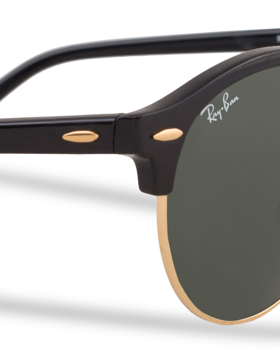 Herren | Ray-Ban 0RB4246 Clubround Sunglasses Black/Green | Ray-Ban | 0RB4246 Clubround Sunglasses Black/Green