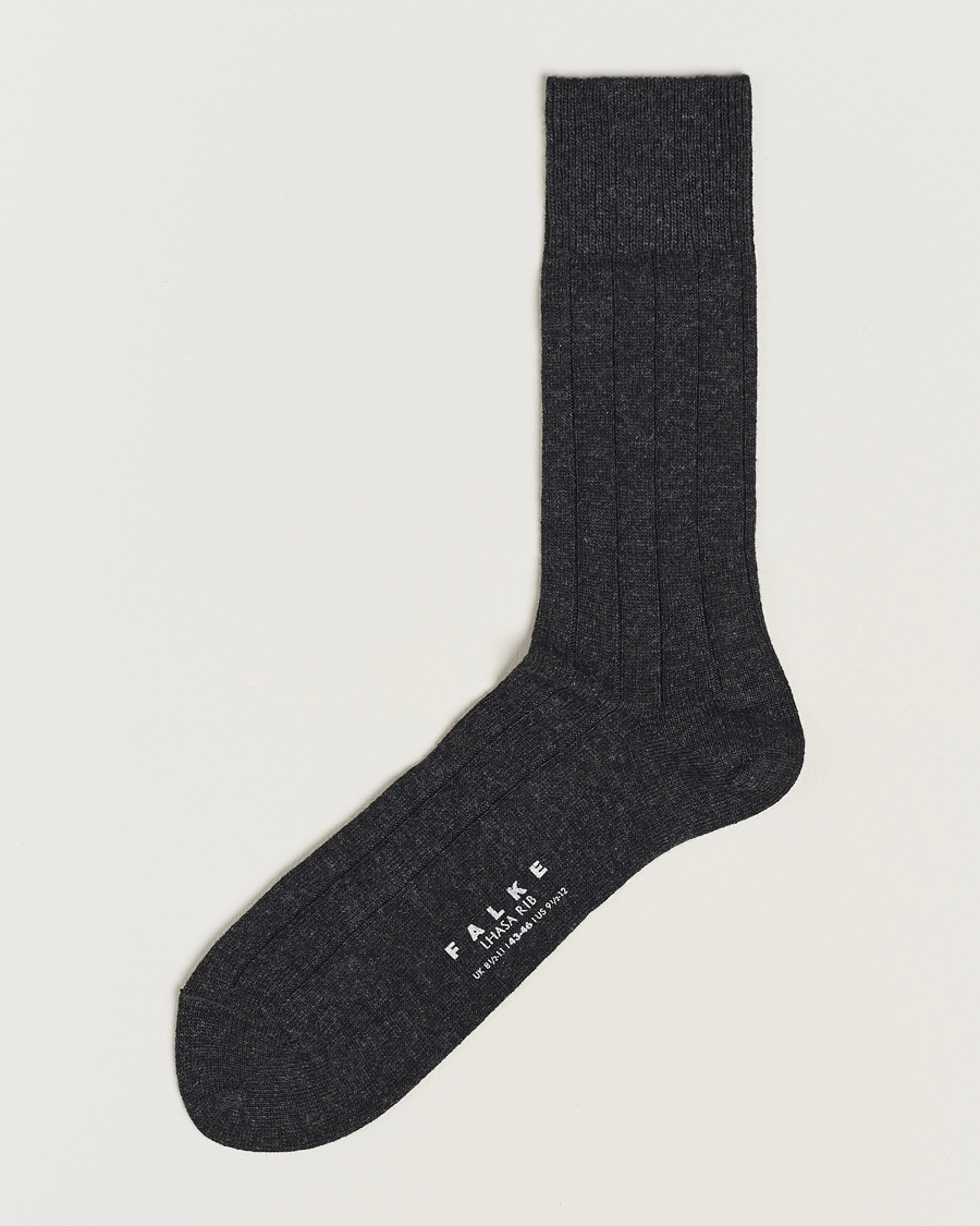 Herren | Unterwäsche | Falke | Lhasa Cashmere Socks Antracite Grey