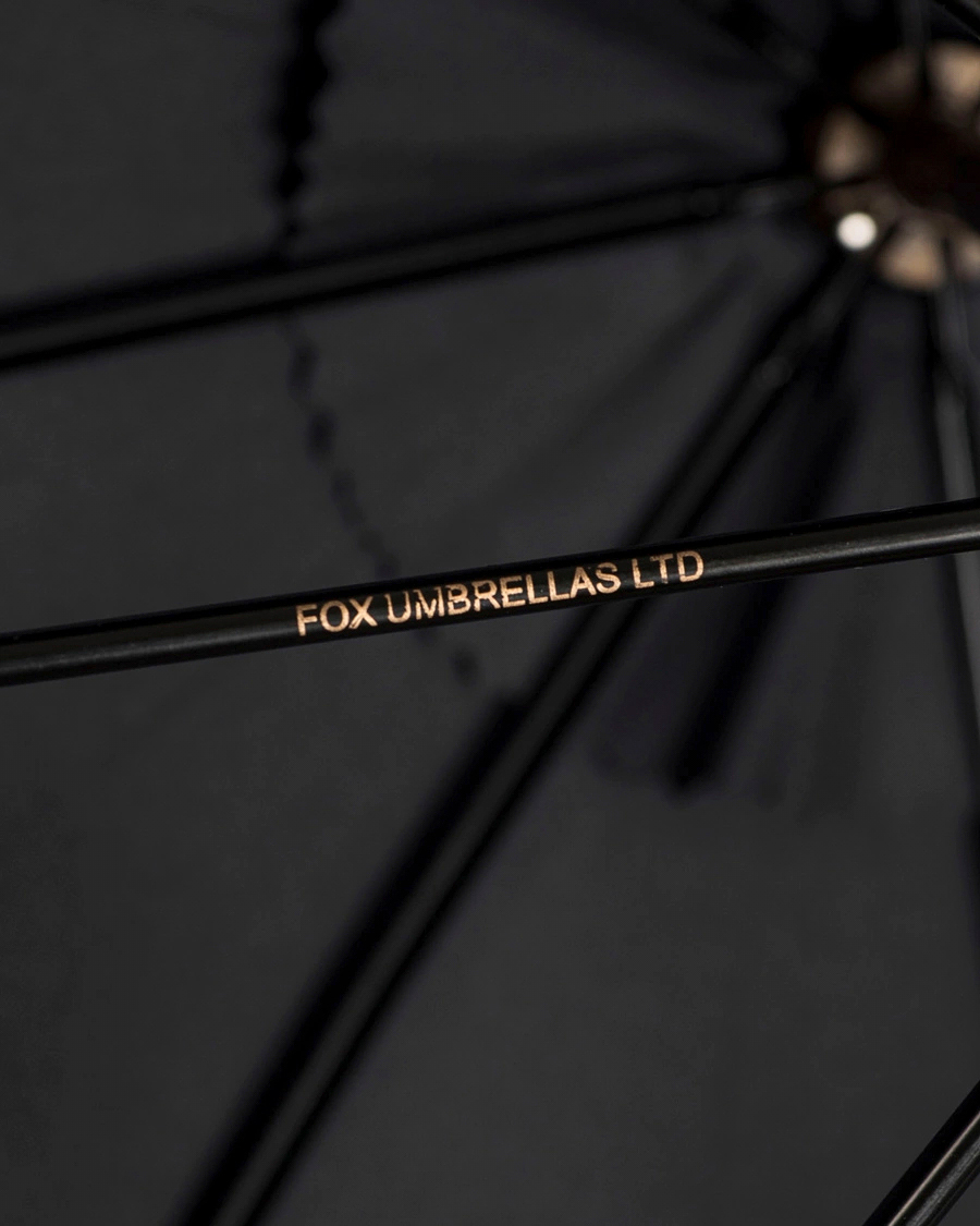 Herren | Regenschirme | Fox Umbrellas | Polished Hardwood Umbrella Black