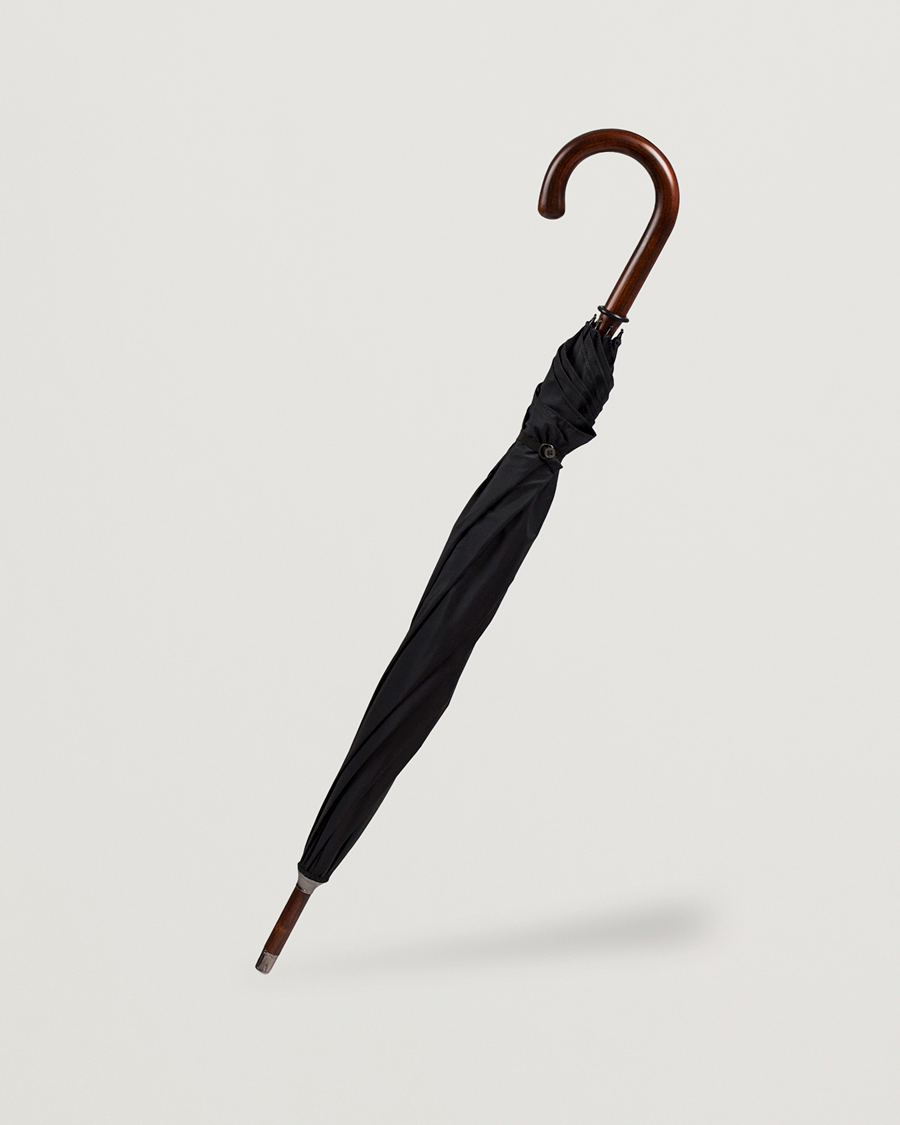Herren | Regenschirme | Fox Umbrellas | Polished Cherrywood Solid Umbrella Black