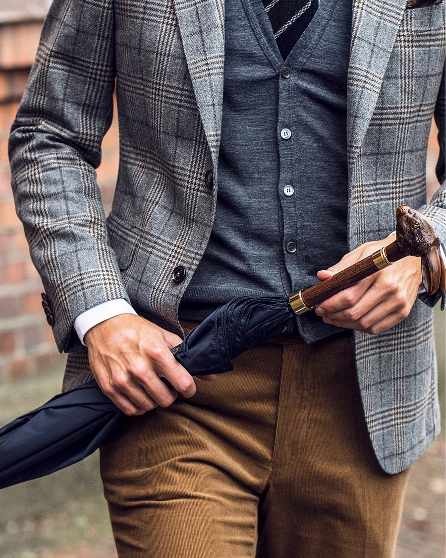 Herren | Regenschirme | Fox Umbrellas | Brown Rabbit Umbrella Navy
