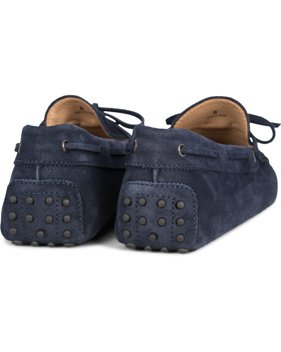 Herren | Tod's Laccetto Gommino Carshoe Navy Suede | Tod's | Laccetto Gommino Carshoe Navy Suede