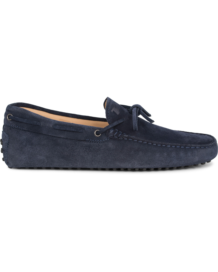Herren | Tod's Laccetto Gommino Carshoe Navy Suede | Tod's | Laccetto Gommino Carshoe Navy Suede