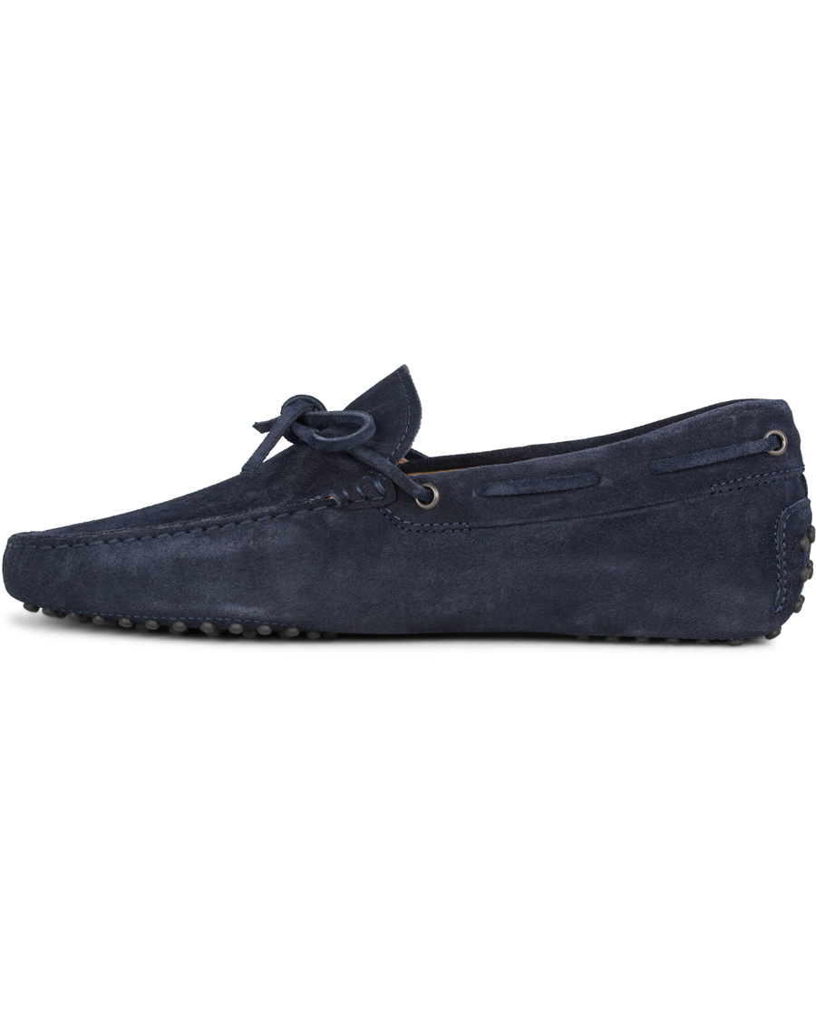 Herren | Tod's Laccetto Gommino Carshoe Navy Suede | Tod's | Laccetto Gommino Carshoe Navy Suede