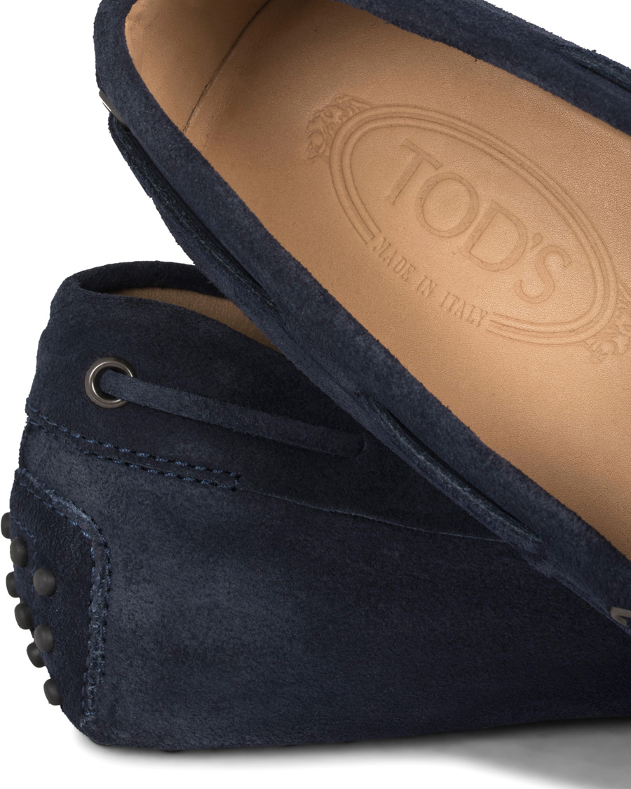 Herren | Tod's Laccetto Gommino Carshoe Navy Suede | Tod's | Laccetto Gommino Carshoe Navy Suede