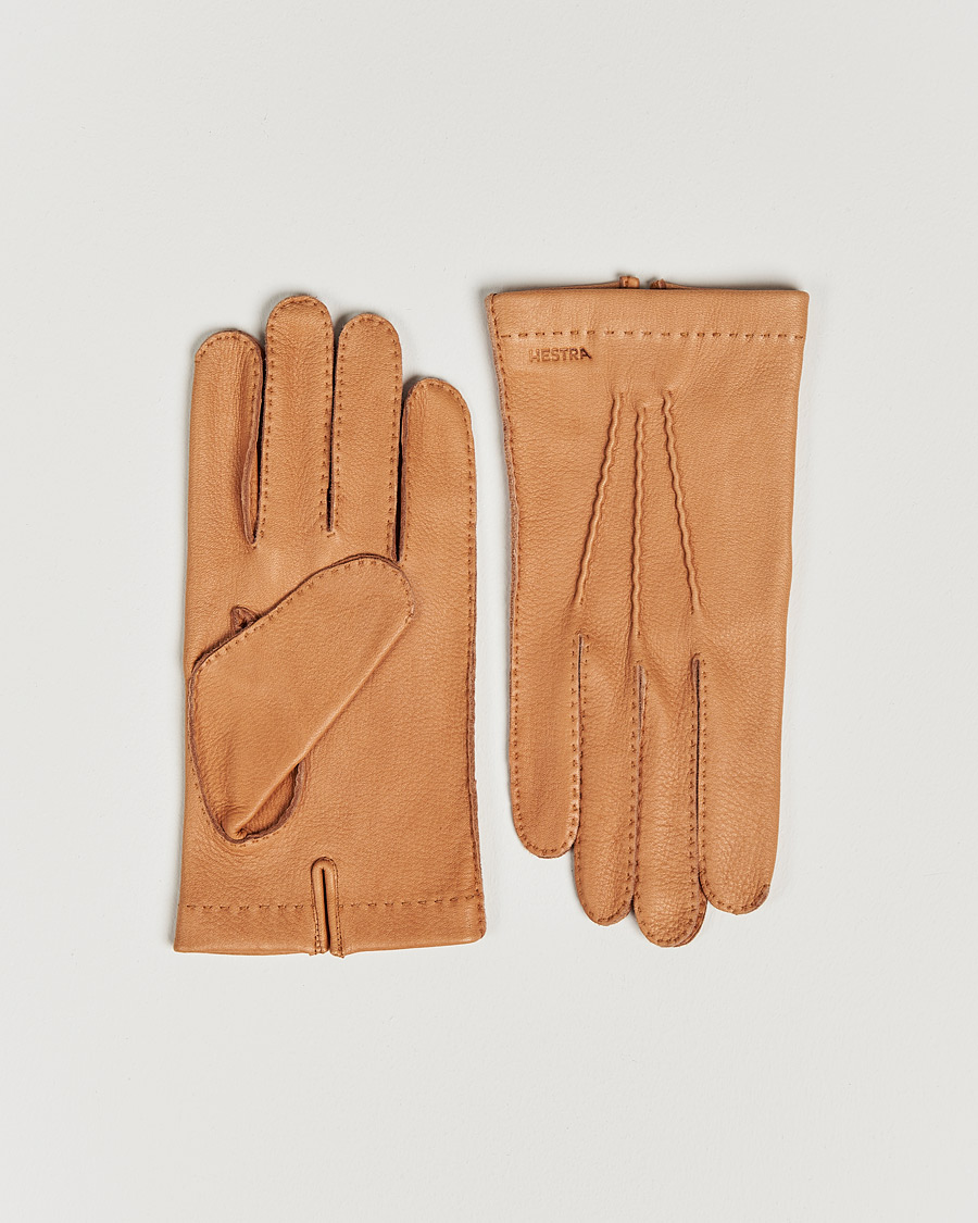 Herren | Handschuhe | Hestra | Henry Unlined Deerskin Glove Cognac
