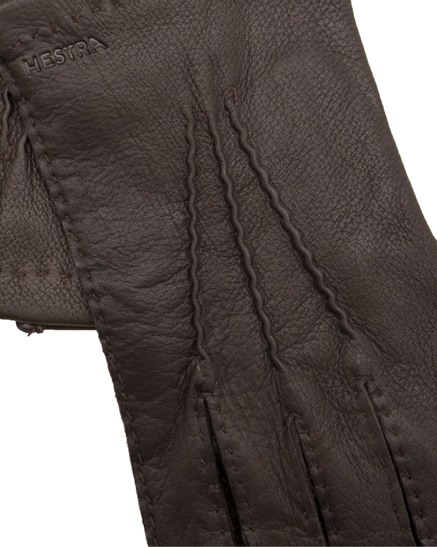 Herren | Hestra Henry Unlined Deerskin Glove Dark Brown | Hestra | Henry Unlined Deerskin Glove Dark Brown