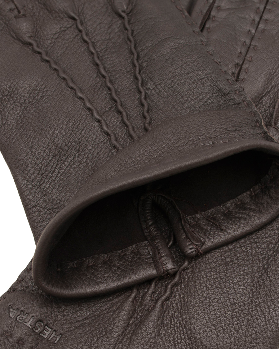 Herren | Hestra Henry Unlined Deerskin Glove Dark Brown | Hestra | Henry Unlined Deerskin Glove Dark Brown