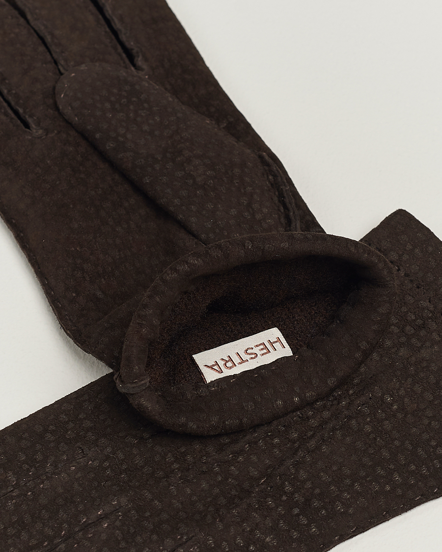 Herren | Hestra Carpincho Handsewn Cashmere Glove Espresso Brown | Hestra | Carpincho Handsewn Cashmere Glove Espresso Brown
