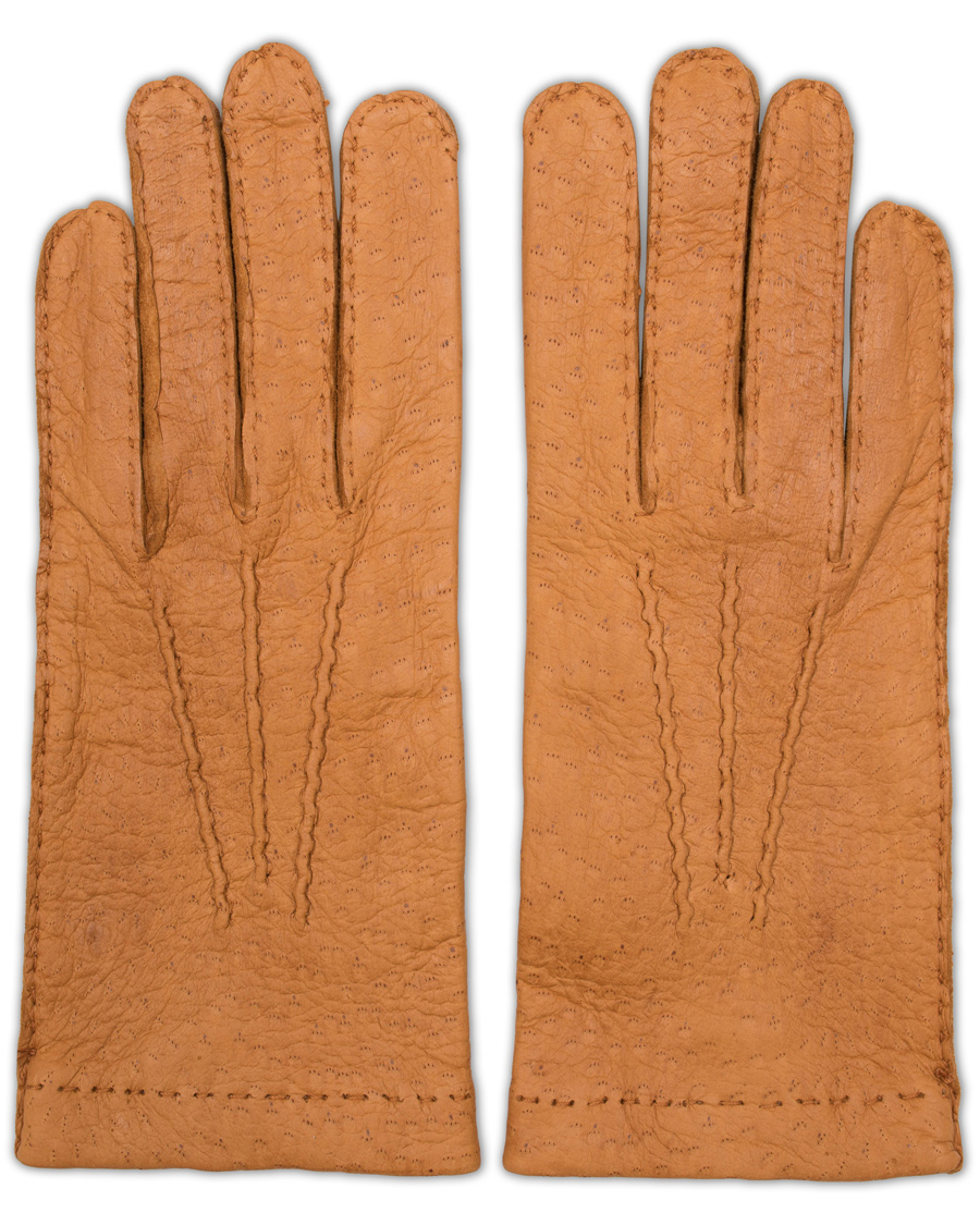 Herren | Hestra Peccary Handsewn Unlined Glove Cognac | Hestra | Peccary Handsewn Unlined Glove Cognac