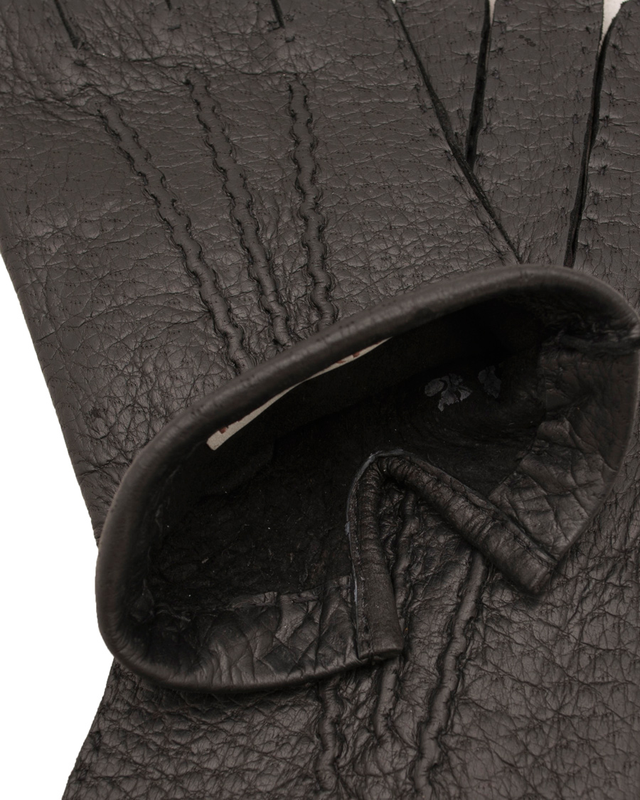 Herren | Hestra Peccary Handsewn Unlined Glove Black | Hestra | Peccary Handsewn Unlined Glove Black