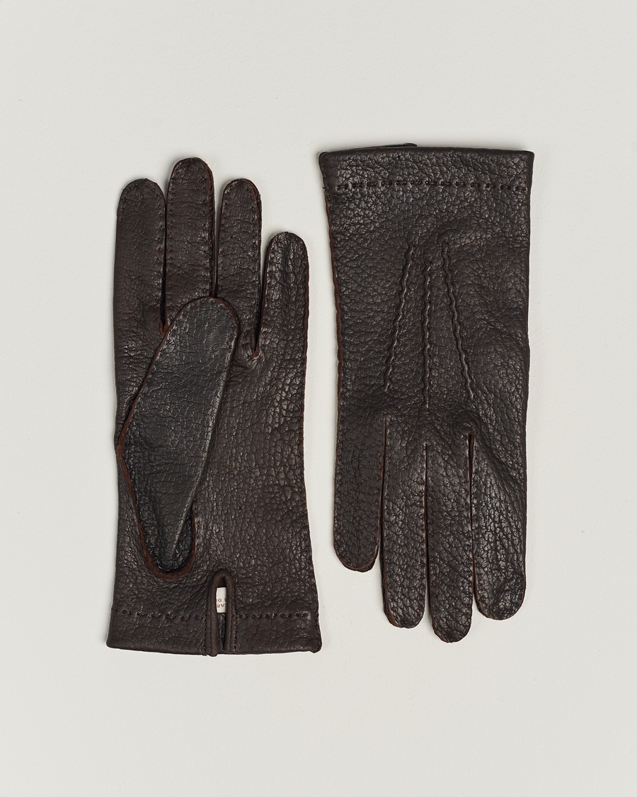 Herren | Handschuhe | Hestra | Peccary Handsewn Unlined Glove Espresso
