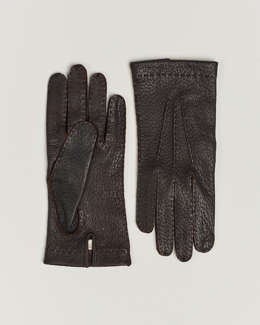 Herren | Hestra Peccary Handsewn Unlined Glove Espresso | Hestra | Peccary Handsewn Unlined Glove Espresso