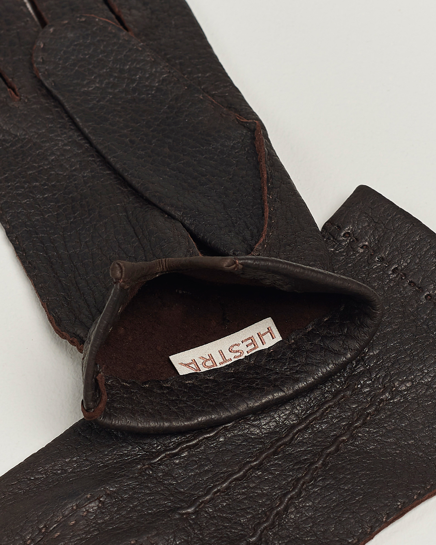 Herren | Hestra Peccary Handsewn Unlined Glove Espresso | Hestra | Peccary Handsewn Unlined Glove Espresso