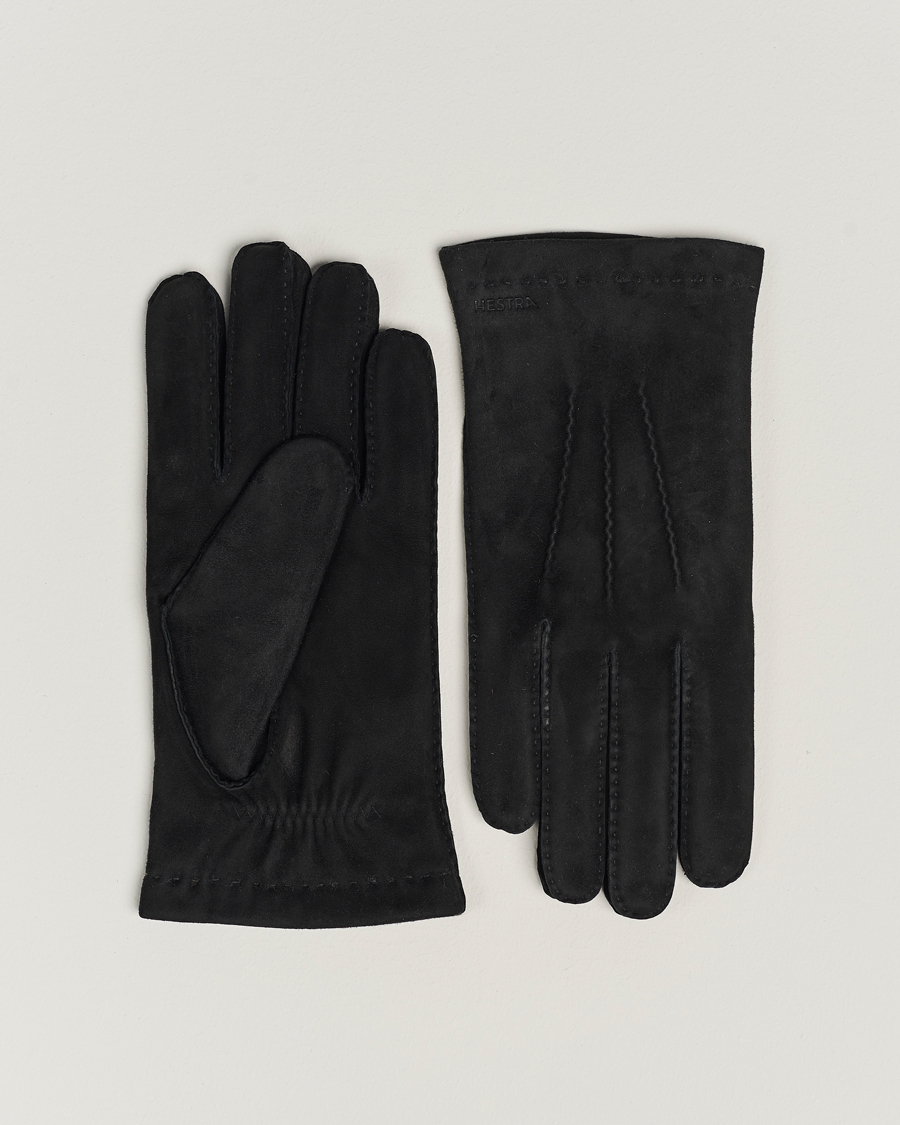 Herren | Handschuhe | Hestra | Arthur Wool Lined Suede Glove Black