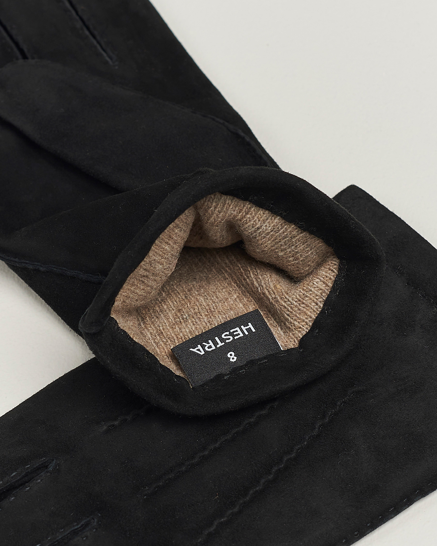 Herren | Accessoires | Hestra | Arthur Wool Lined Suede Glove Black