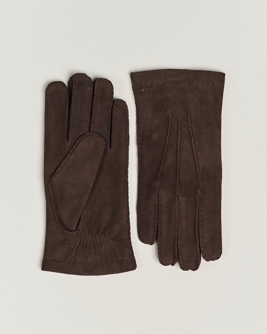 Herren | Handschuhe | Hestra | Arthur Wool Lined Suede Glove Espresso