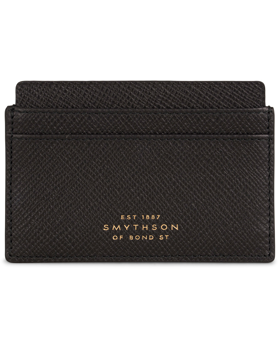 Herren | Smythson Panama Flat Card Holder Black Leather | Smythson | Panama Flat Card Holder Black Leather