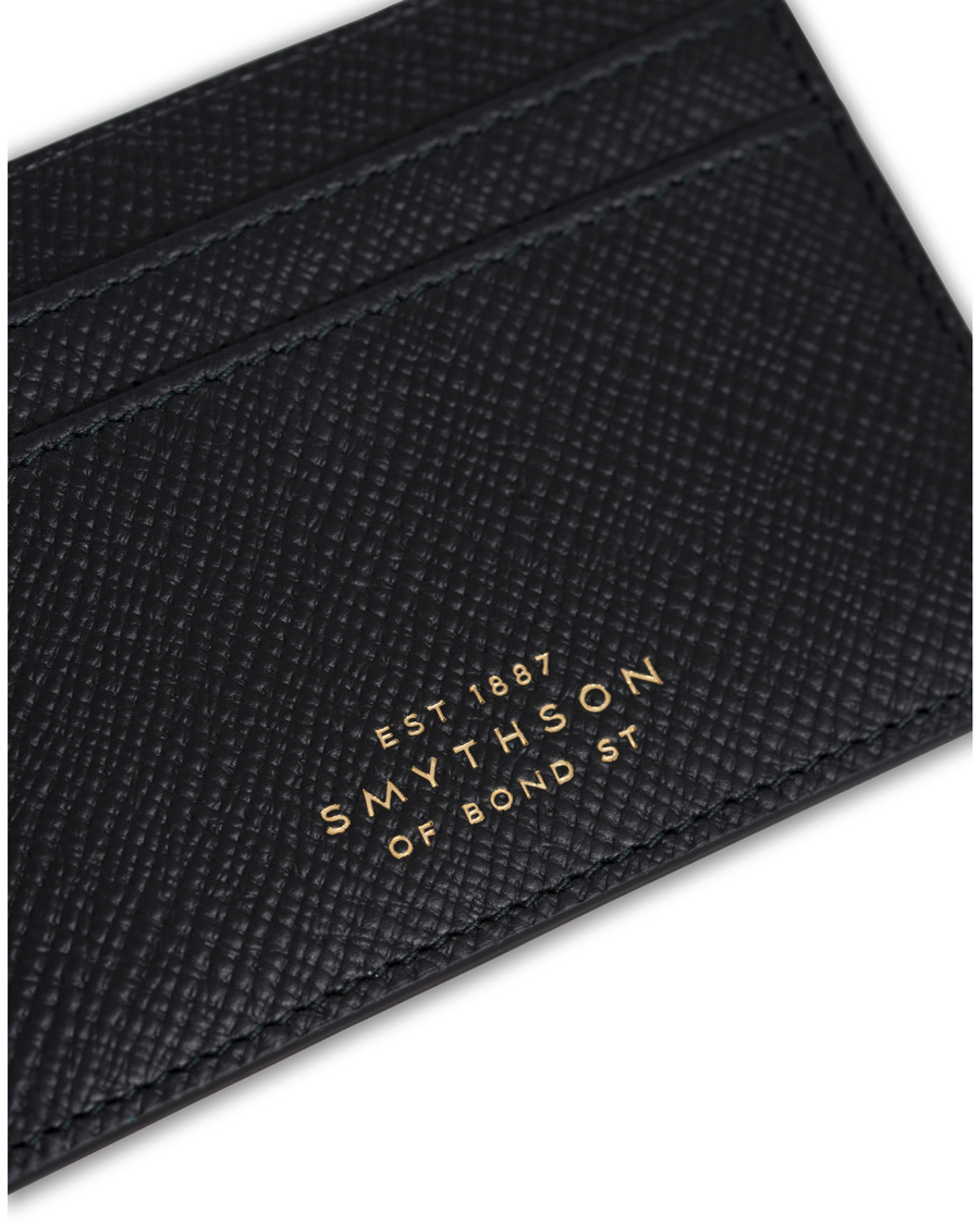 Herren | Smythson Panama Flat Card Holder Black Leather | Smythson | Panama Flat Card Holder Black Leather