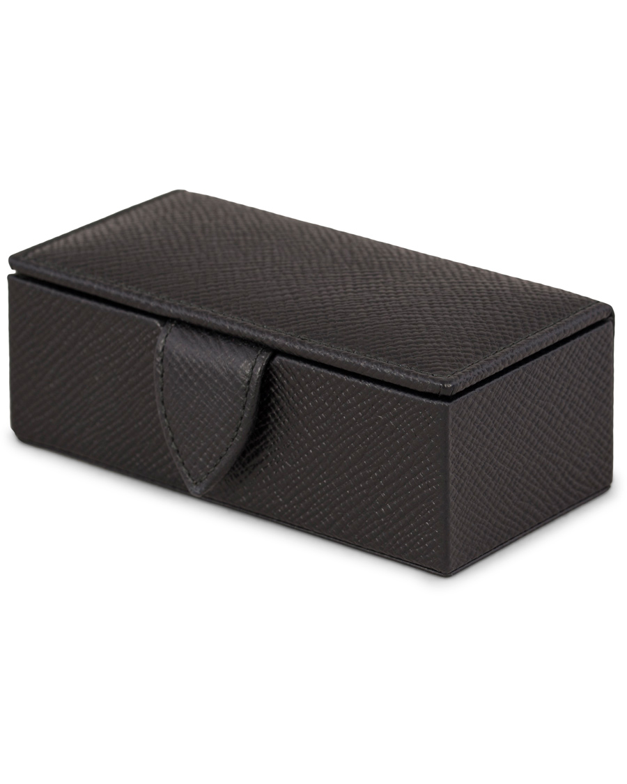 Herren | Smythson Panama Mini Cufflink Box Black Printed Calf | Smythson | Panama Mini Cufflink Box Black Printed Calf