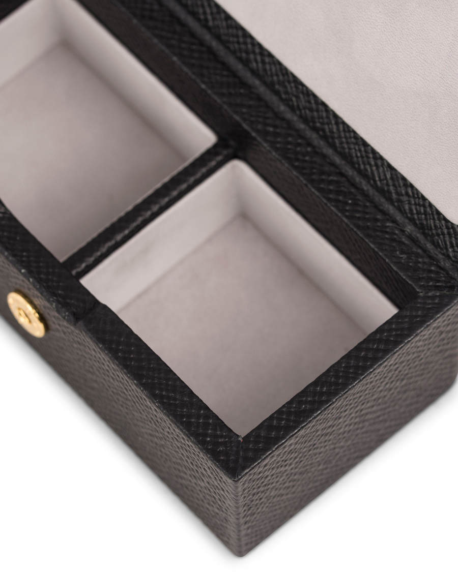 Herren | Smythson Panama Mini Cufflink Box Black Printed Calf | Smythson | Panama Mini Cufflink Box Black Printed Calf