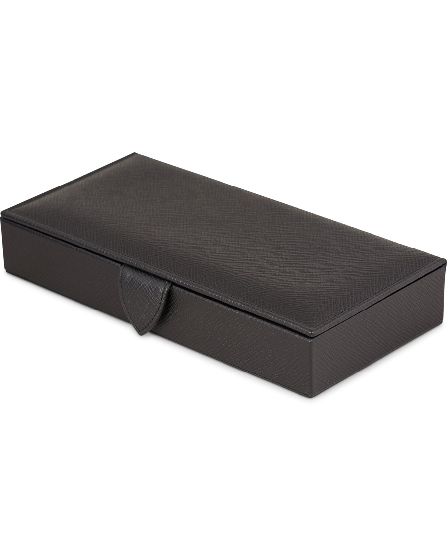 Herren | Smythson Panama Cufflink Box Black Printed Calf | Smythson | Panama Cufflink Box Black Printed Calf