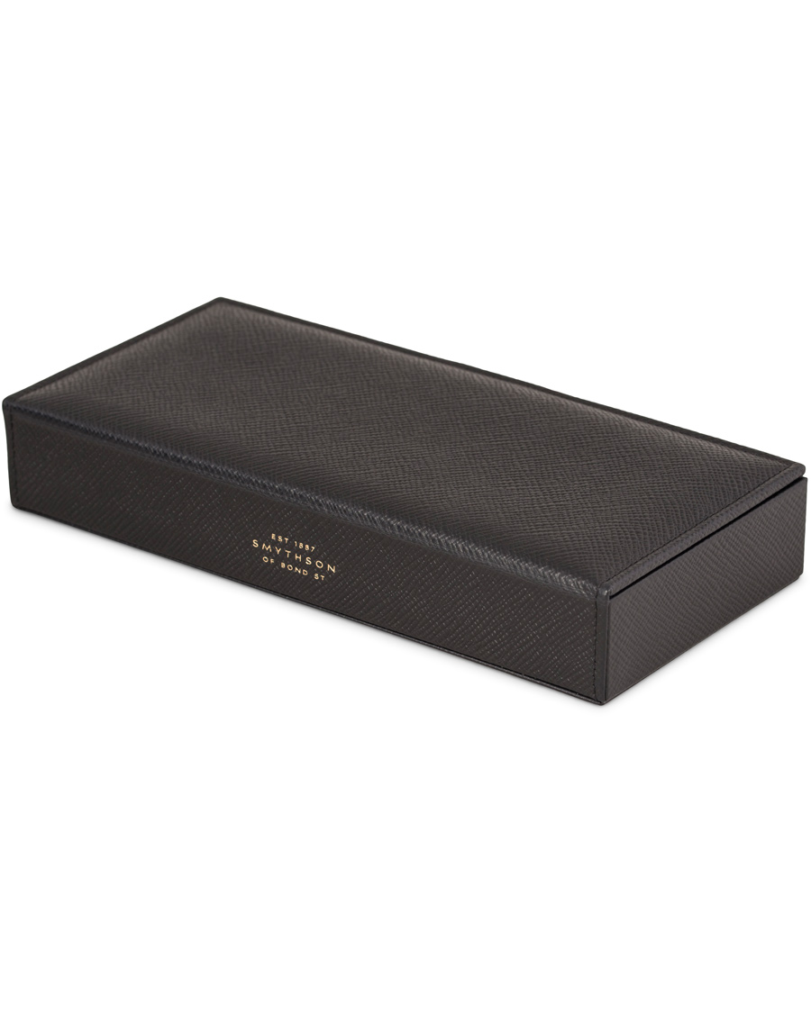 Herren | Smythson Panama Cufflink Box Black Printed Calf | Smythson | Panama Cufflink Box Black Printed Calf