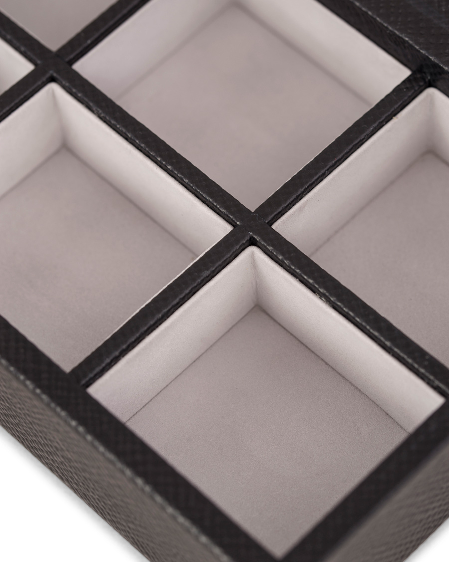 Herren | Smythson Panama Cufflink Box Black Printed Calf | Smythson | Panama Cufflink Box Black Printed Calf