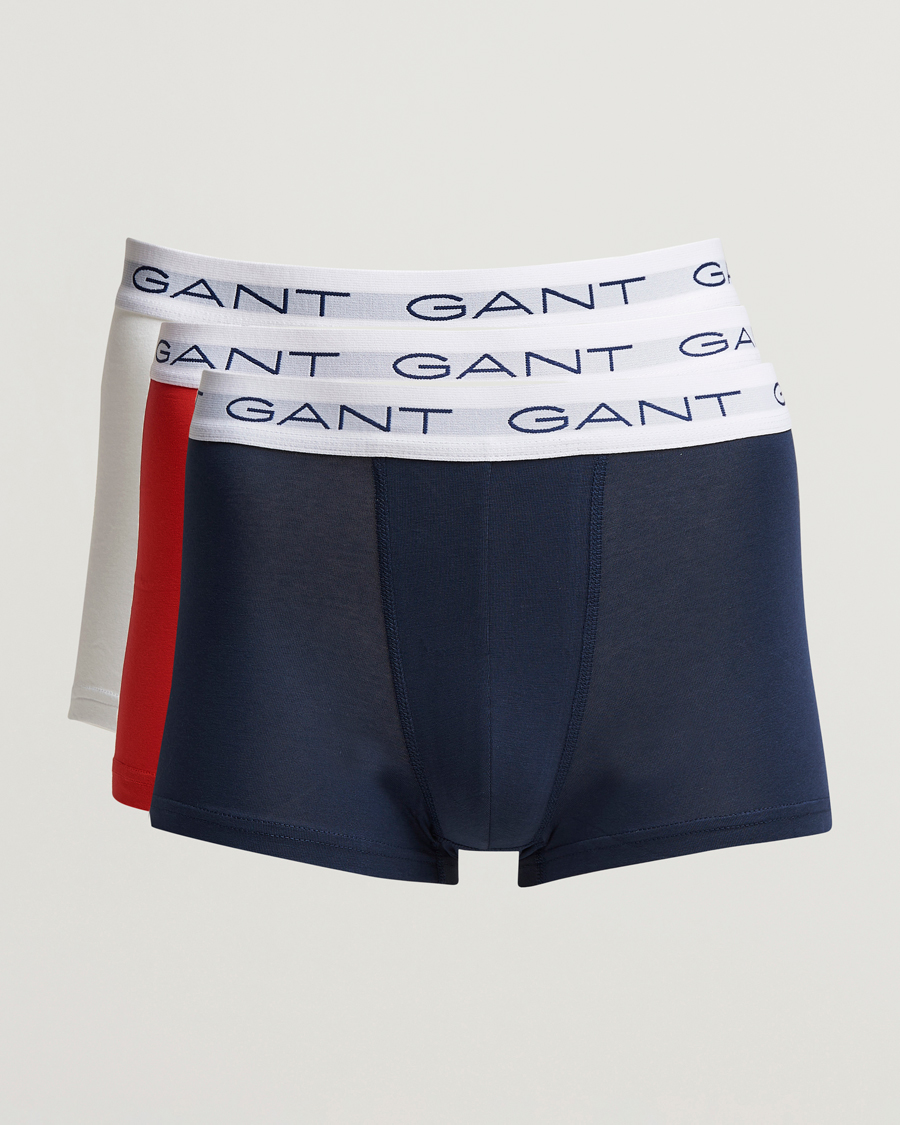 Herren | Unterwäsche | GANT | 3-Pack Trunk Boxer Red/Navy/White